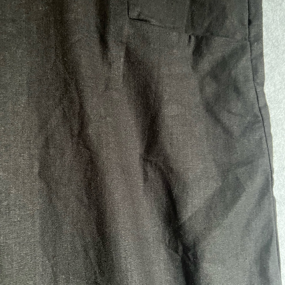 Kimschalk Lagenlook Pants Womens 10 Linen Maxi Wide Leg Skirt  Black - Picture 6 of 10
